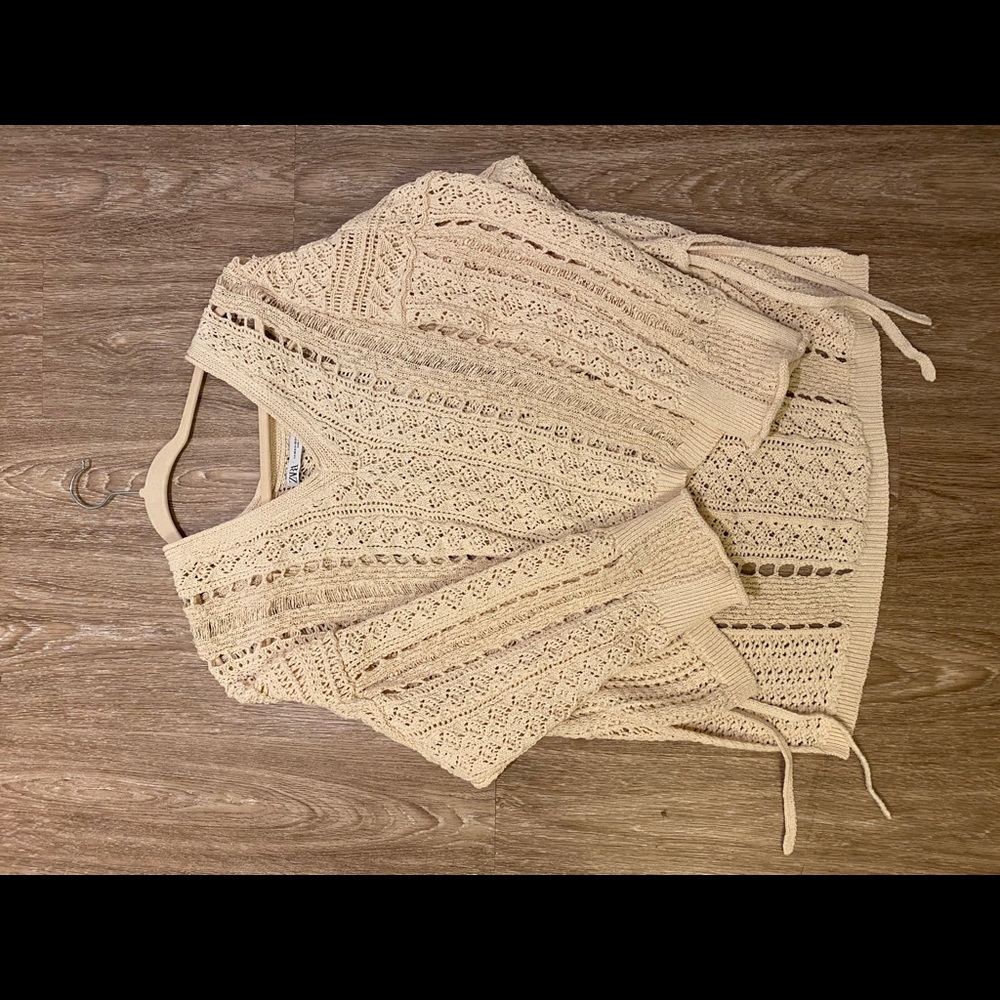 Zara open knit sweater